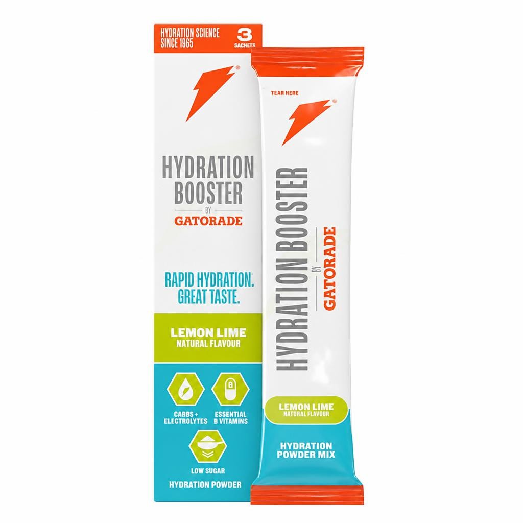 Gatorade Hydration Booster 3 x 13.5g Lemon Lime Mix Powder Sachets