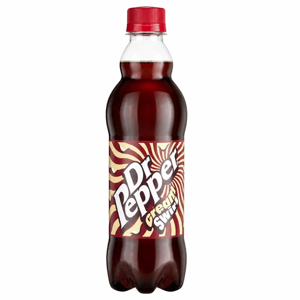 Dr Pepper 500ml Cream Swirl Bottle