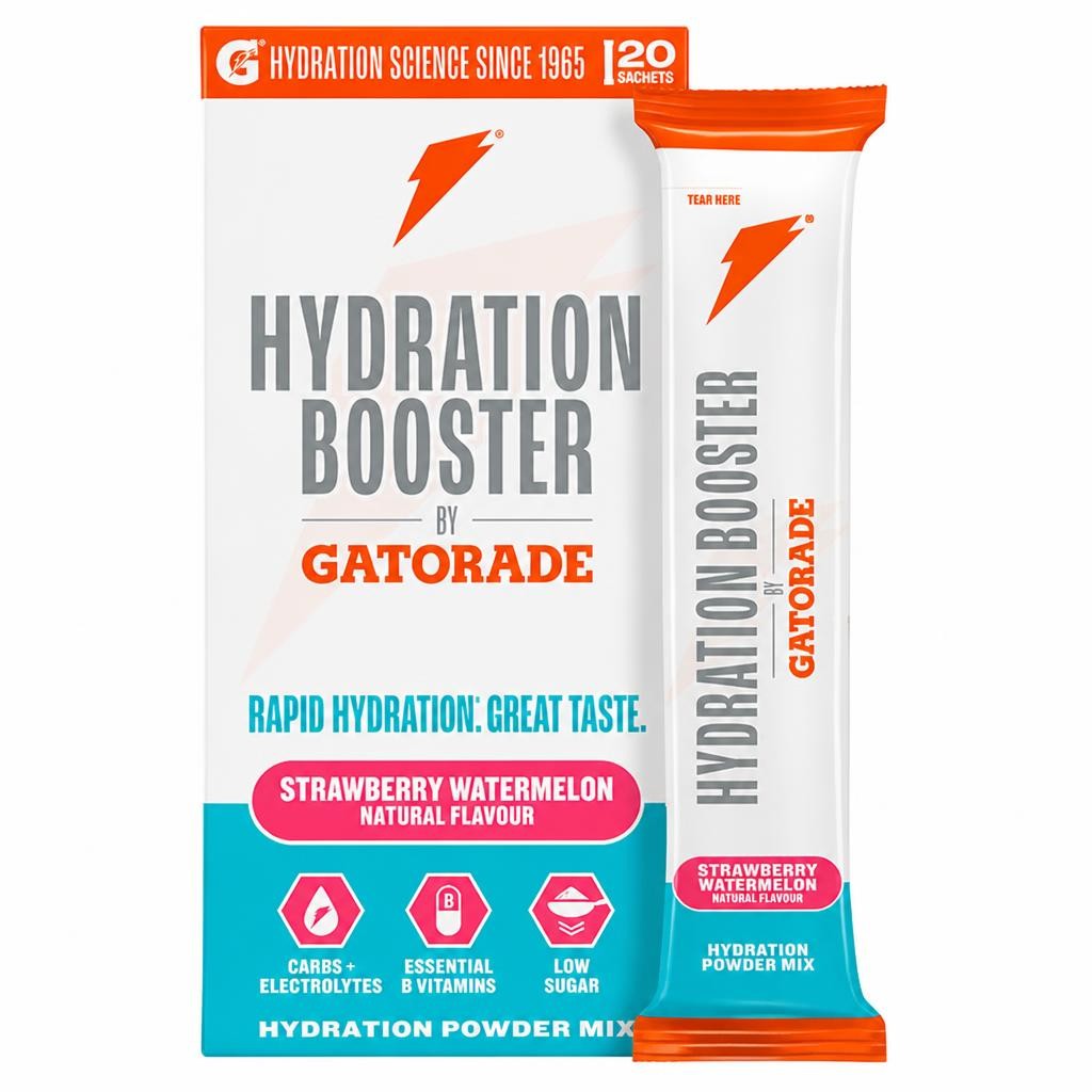 Gatorade Hydration Booster 20 x 13.5g Strawberry Watermelon Mix Powder Sachets