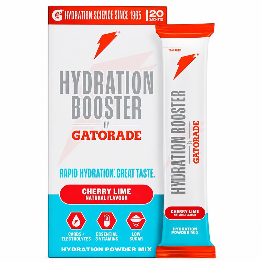 Gatorade Hydration Booster 20 x 13.5g Cherry Lime Mix Powder Sachets