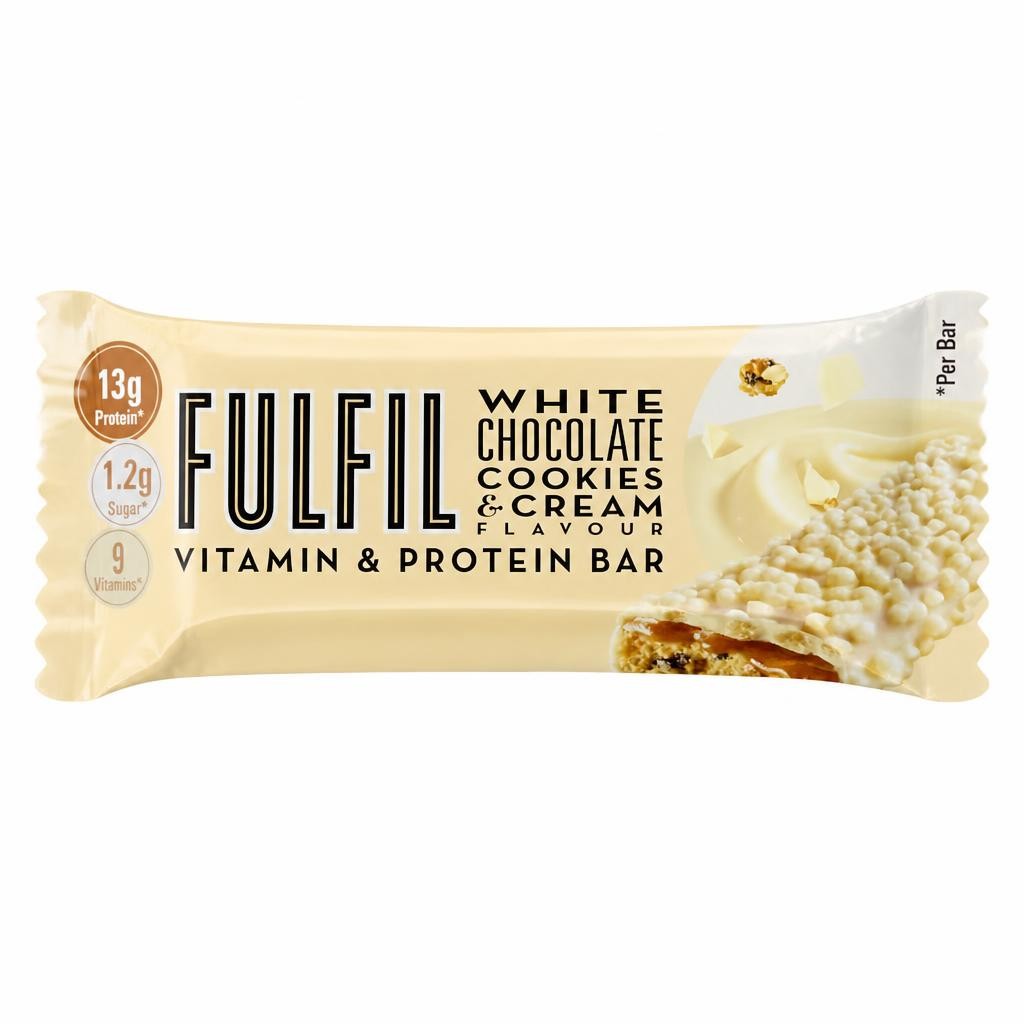Fulfil White Chocolate Cookies & Cream Vitamin & Protein Bar 40g
