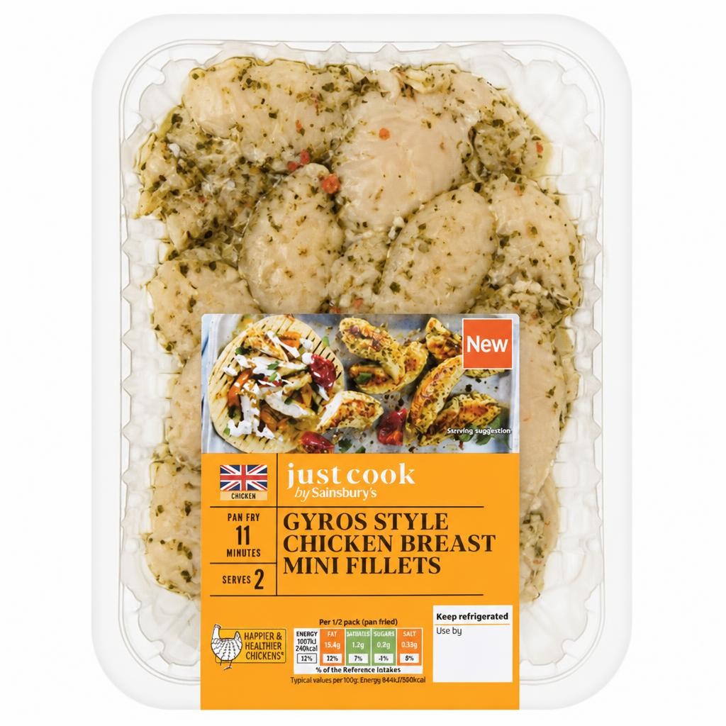 Sainsbury’s Just Cook 320g Gyros style Chicken breast mini fillets