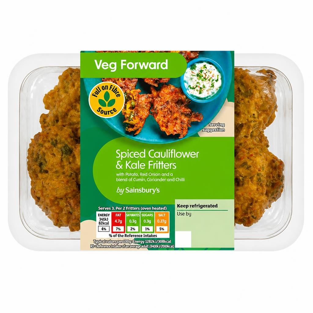 Sainsbury's Spiced Cauliflower & Kale Fritters 120g