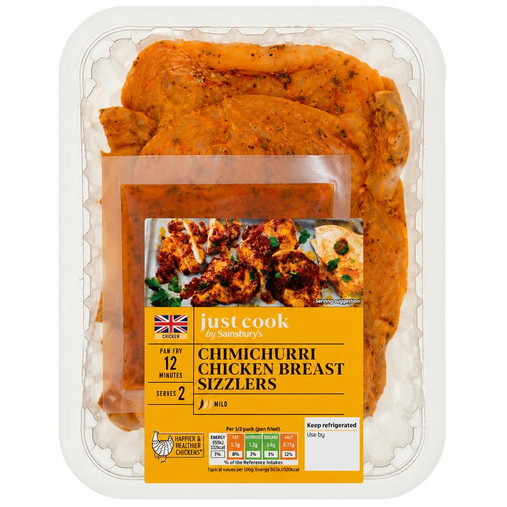 Sainsbury’s Just Cook 350g Chimichurri Chicken breast sizzlers