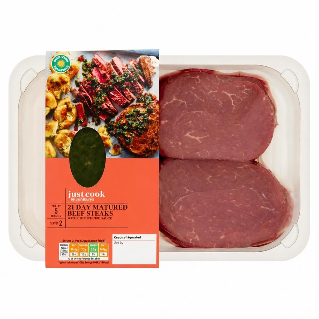 Sainsbury's 320g Chimichurri Beef Steaks