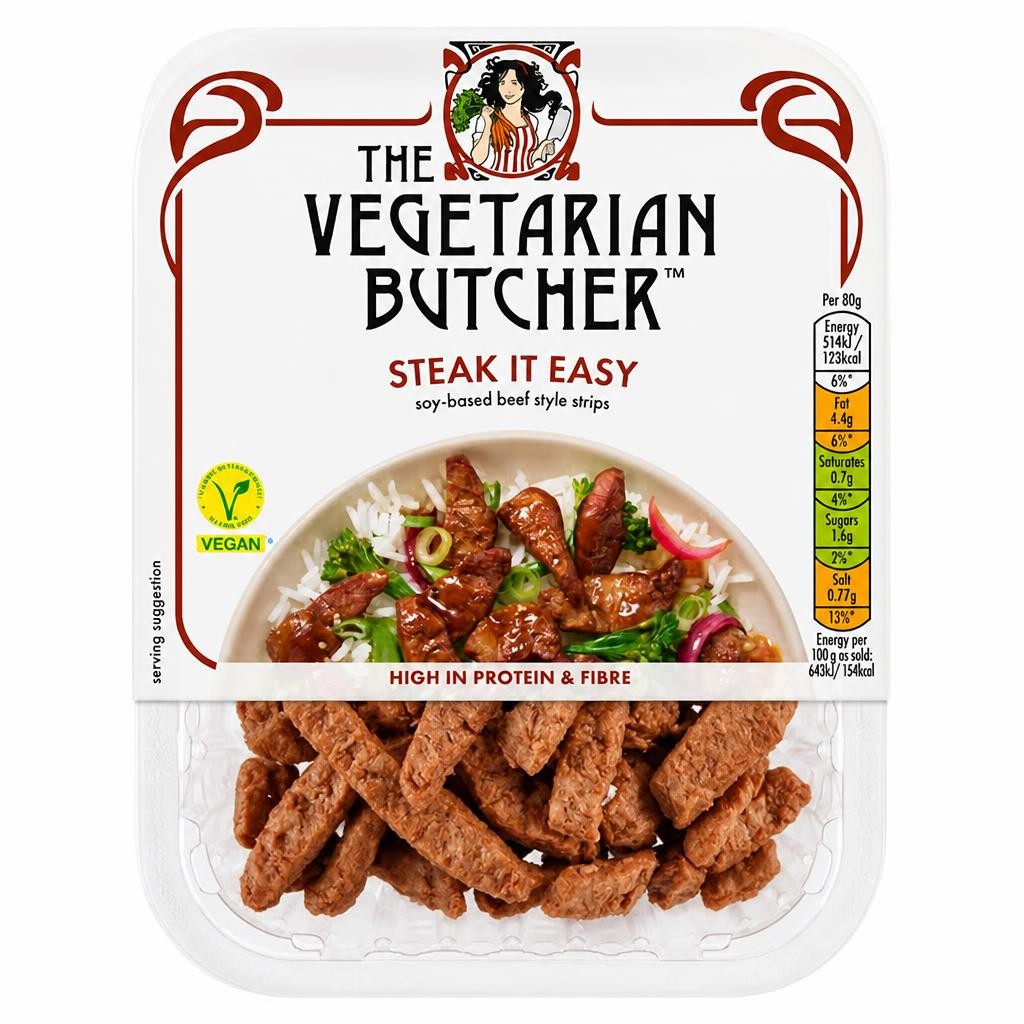 The Vegetarian Butcher 160g Steak It Easy Vegan Beef Style Strips
