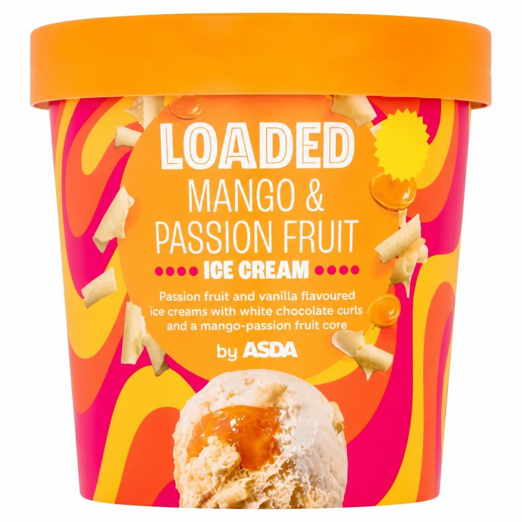 ASDA Loaded Mango & Passion Fruit Ice Cream 425ml