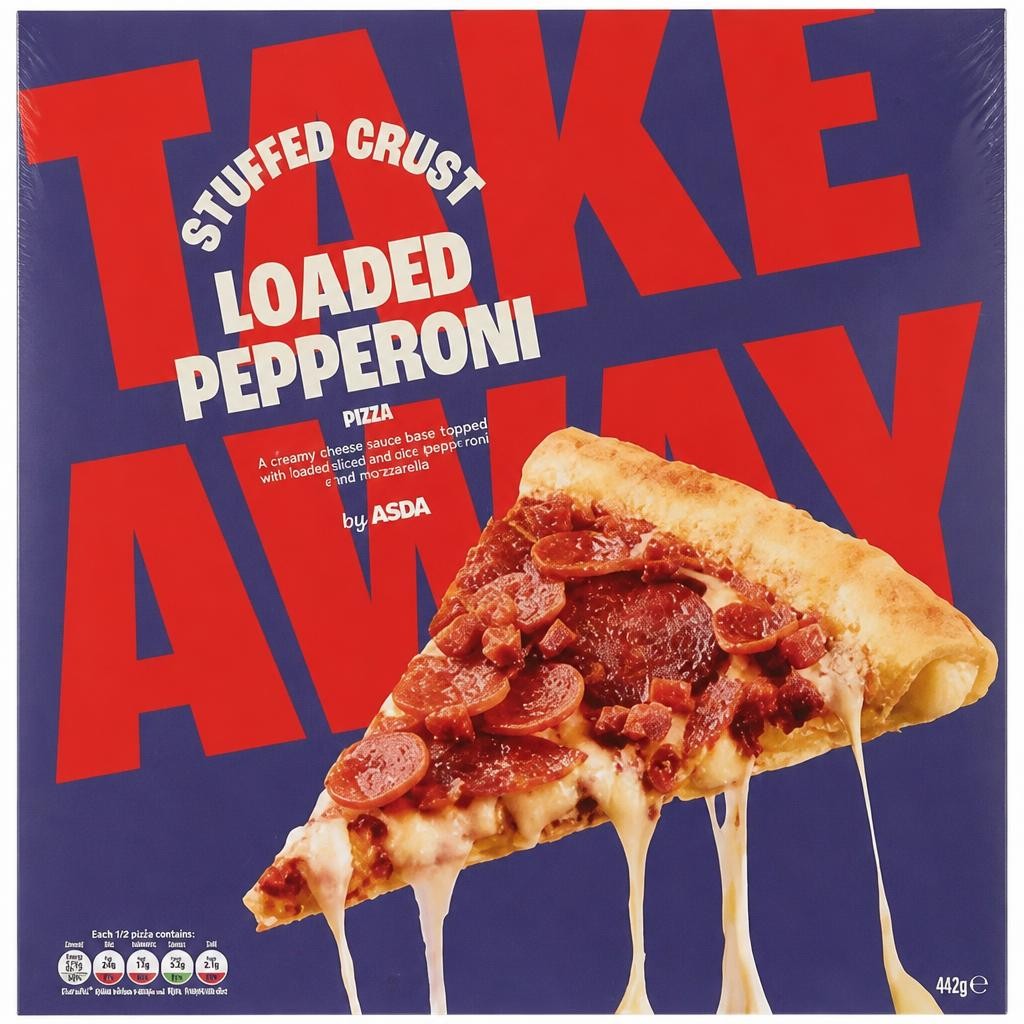 ASDA Take Away Stuffed Crust Loaded Pepperoni Pizza 462g