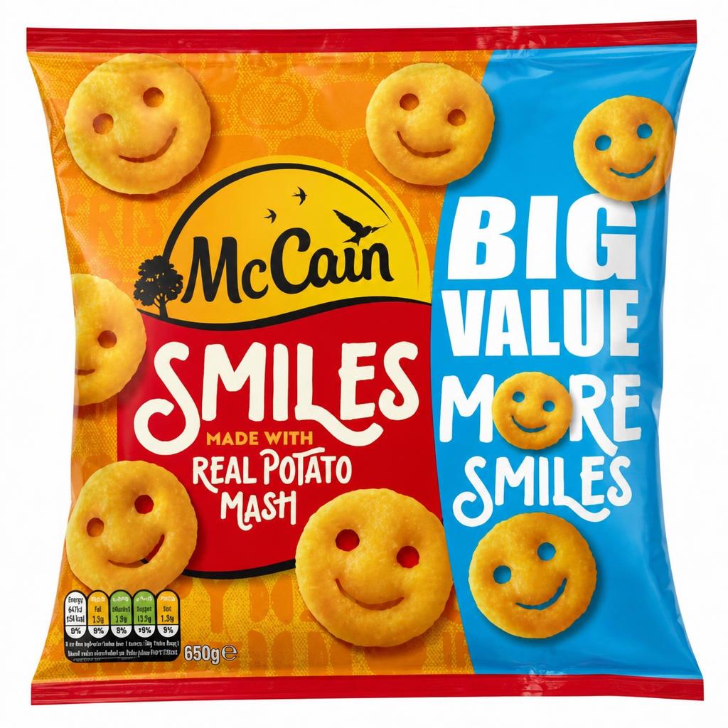 McCain Smiles Made with Real Potato Mash 650g