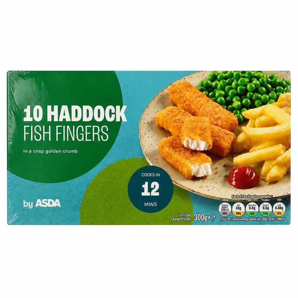 ASDA 10 Haddock Fish Fingers 300g
