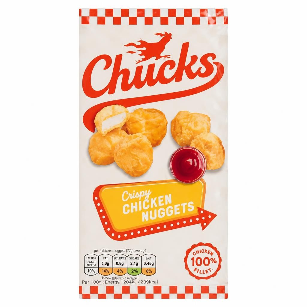Chucks Crispy Chicken Nuggets 300g