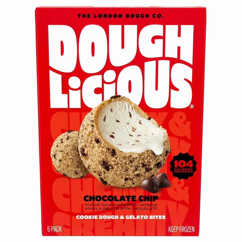 Doughlicious Chocolate Chip Cookie Dough & Gelato Bites 192g (6 x 32g)