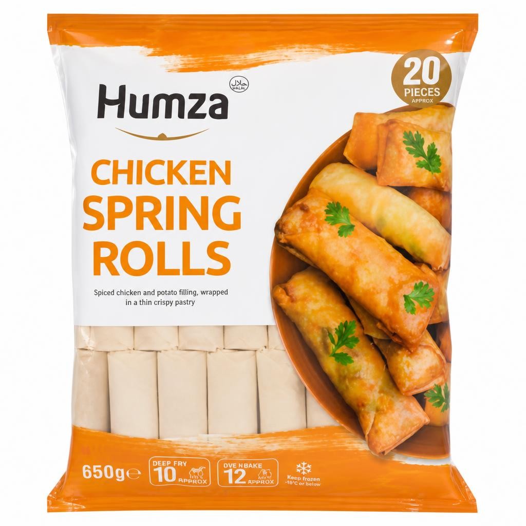 Humza Chicken Spring Rolls 650g