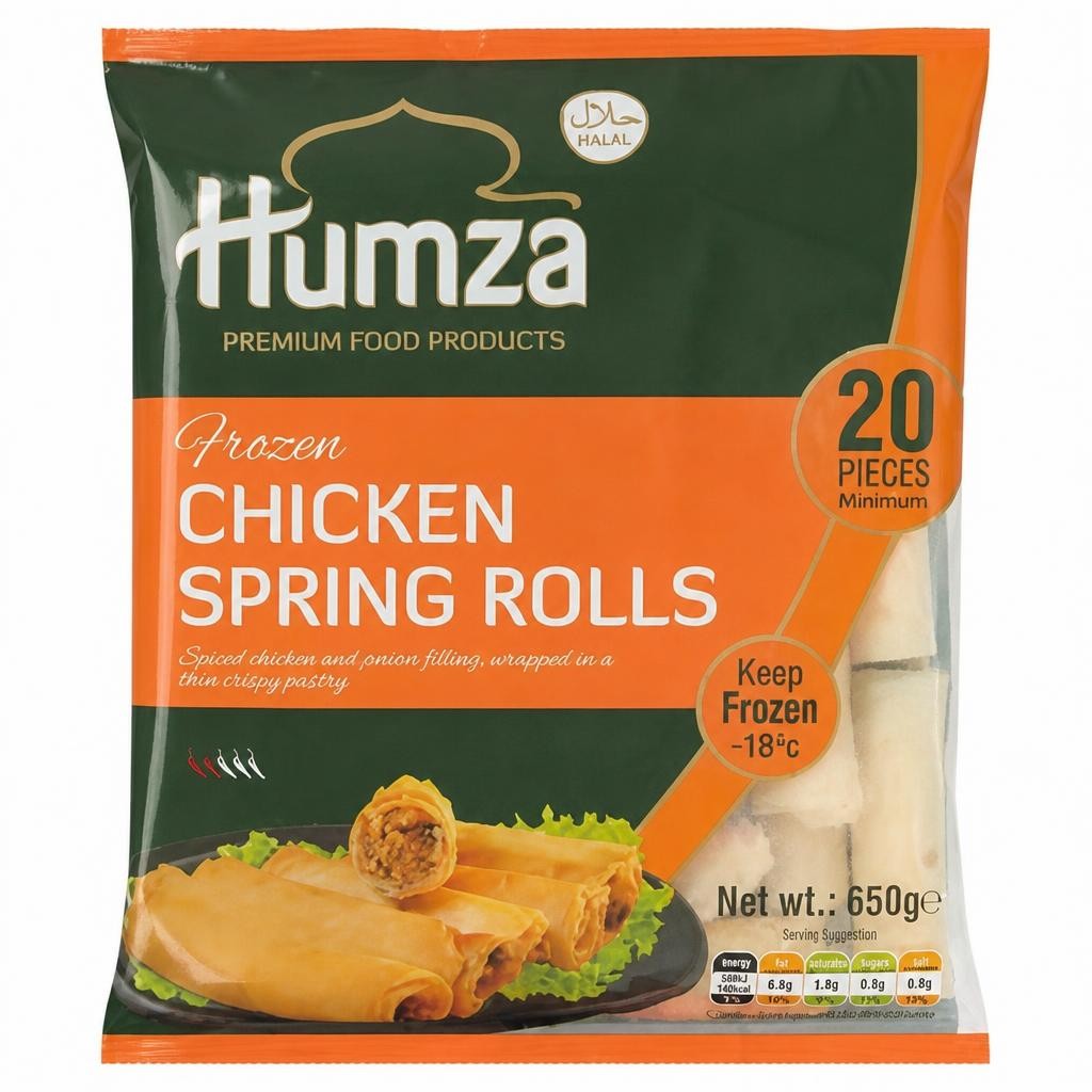 Humza Frozen Chicken Spring Rolls 650g