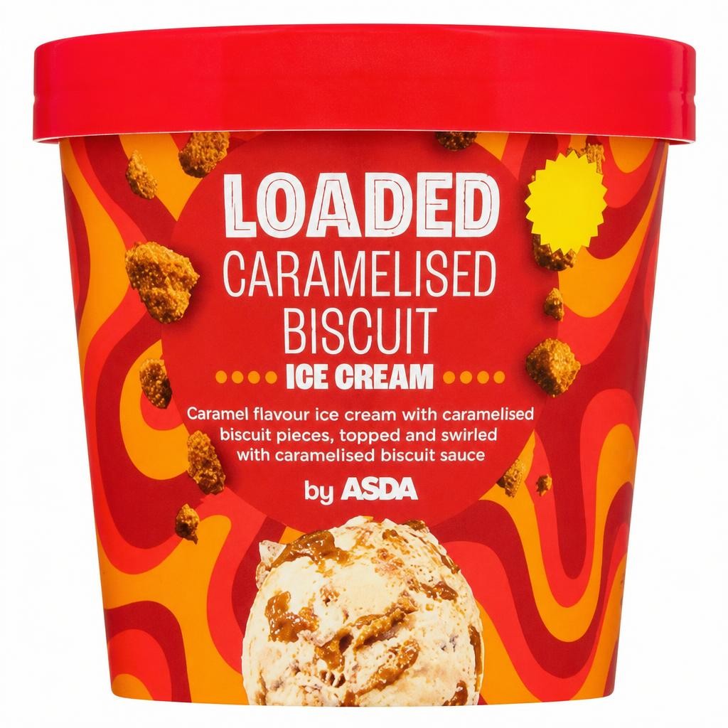 ASDA Loaded Caramelised Biscuit Ice Cream 425ml