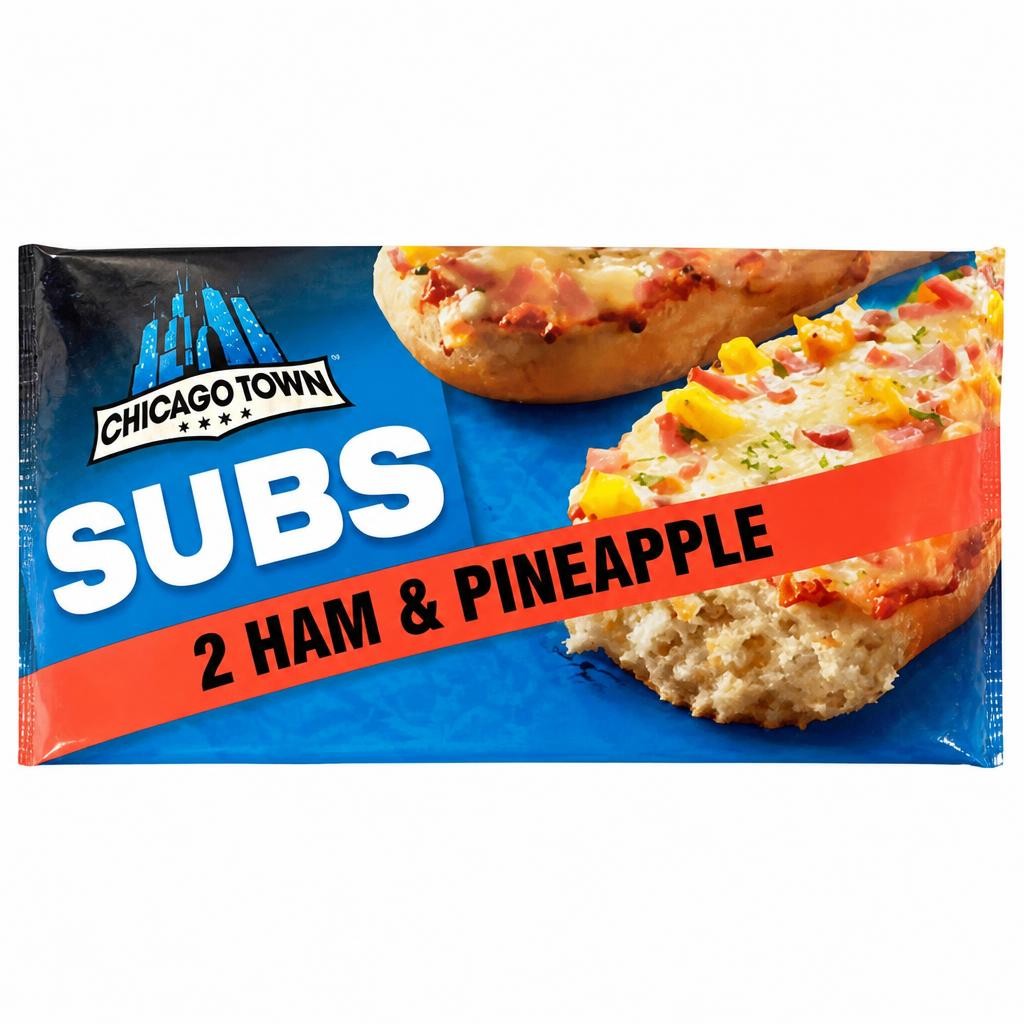 Chicago Town Ham & Pineapple Subs Pizza 2 x 125g (250g)