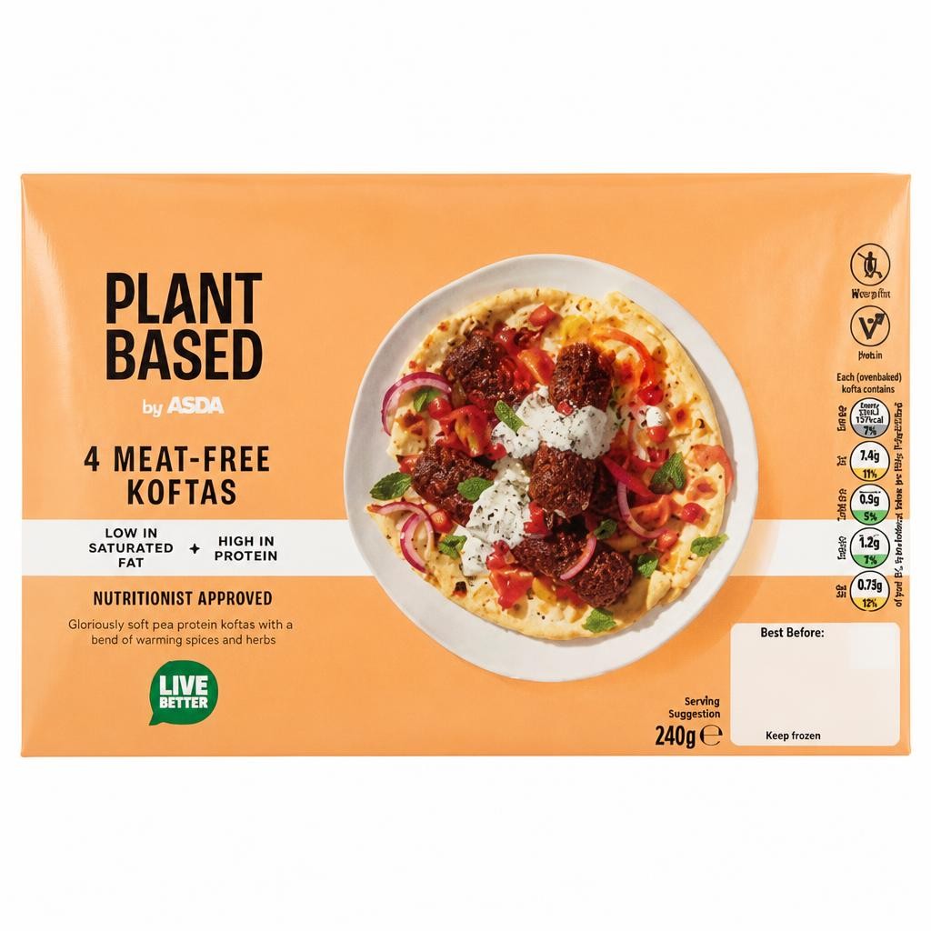 Plant Based by ASDA 4 Meat-Free Koftas 240g