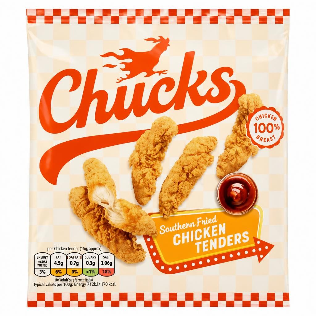 Chucks Southern Fried Chicken Tenders 225g