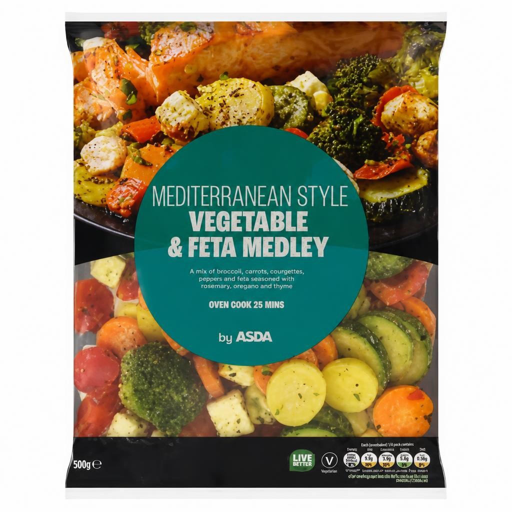 ASDA Mediterranean Style Vegetable & Feta Medley 500g