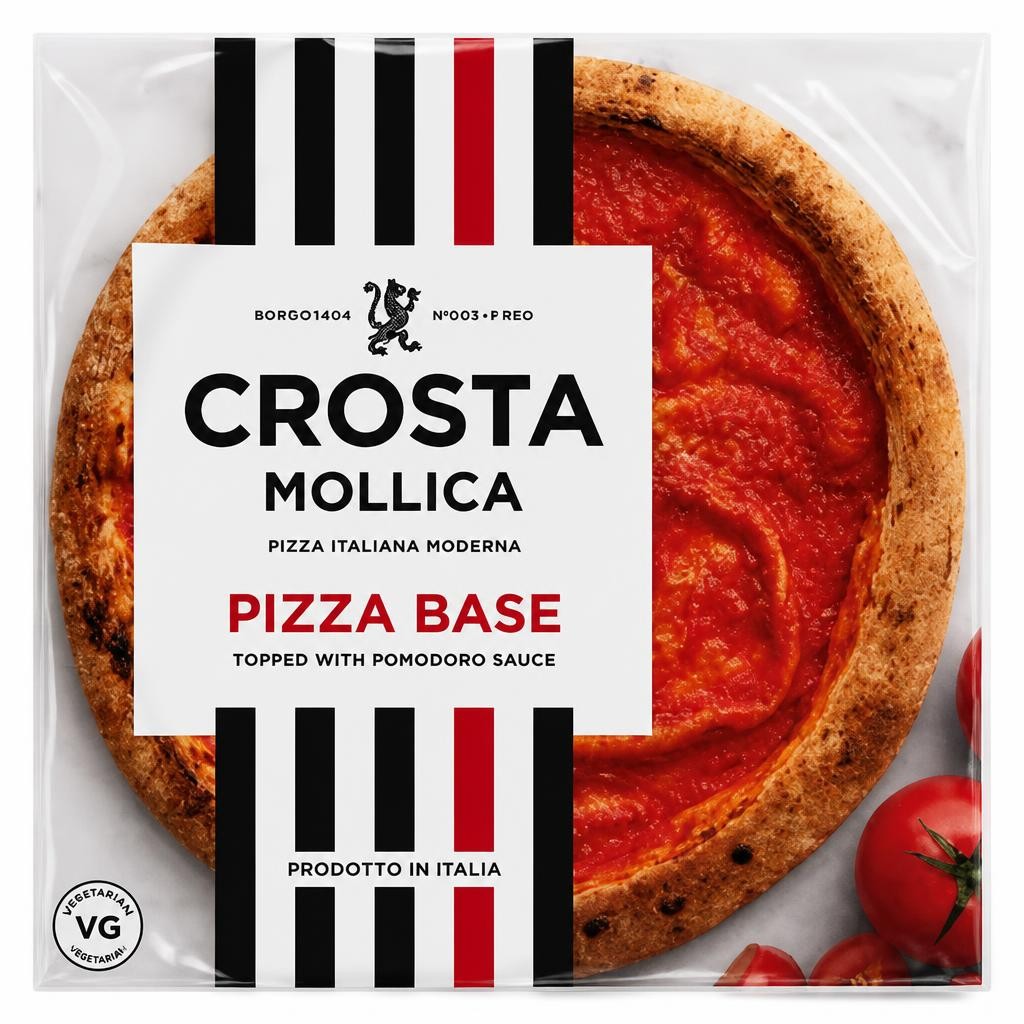 Crosta Mollica Pizza Base Topped with Tomato Sauce 270g