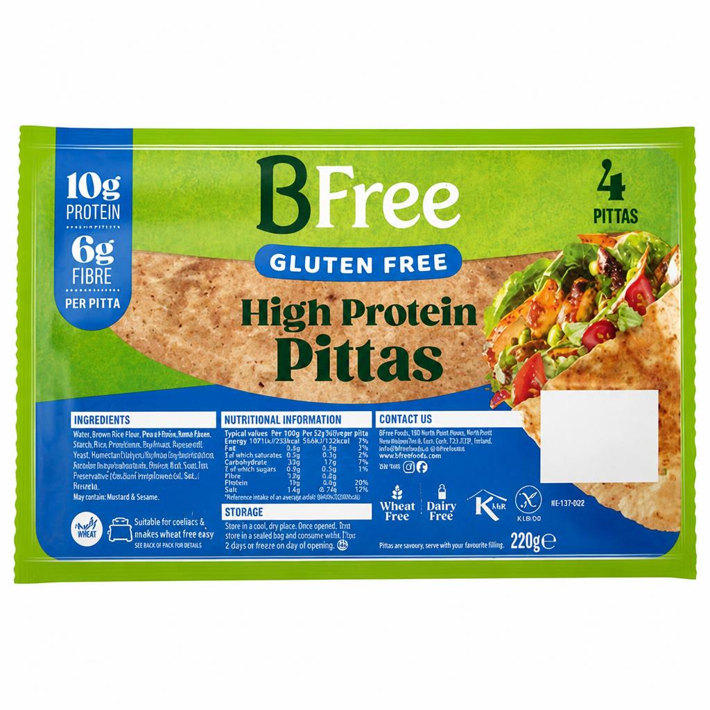 BFree Gluten Free High Protein Pittas