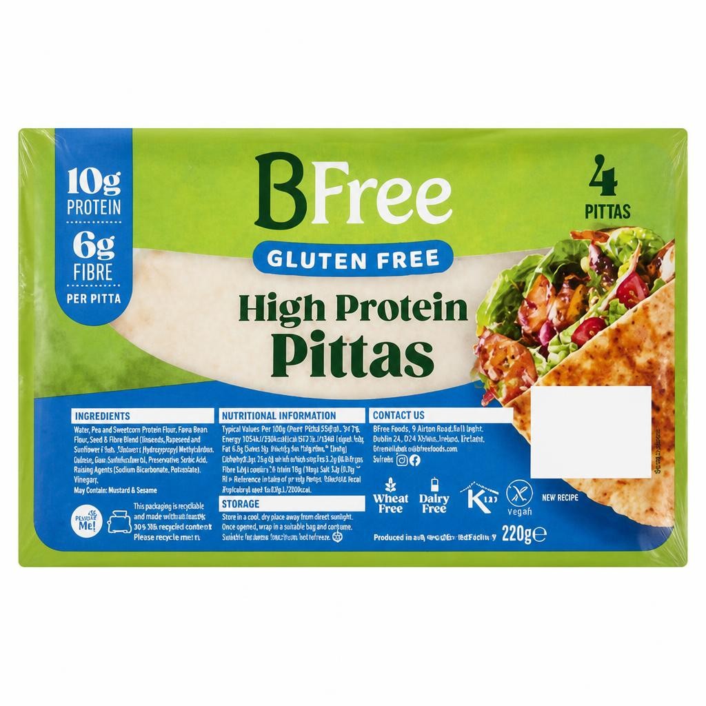BFree Gluten Free High Protein Pittas