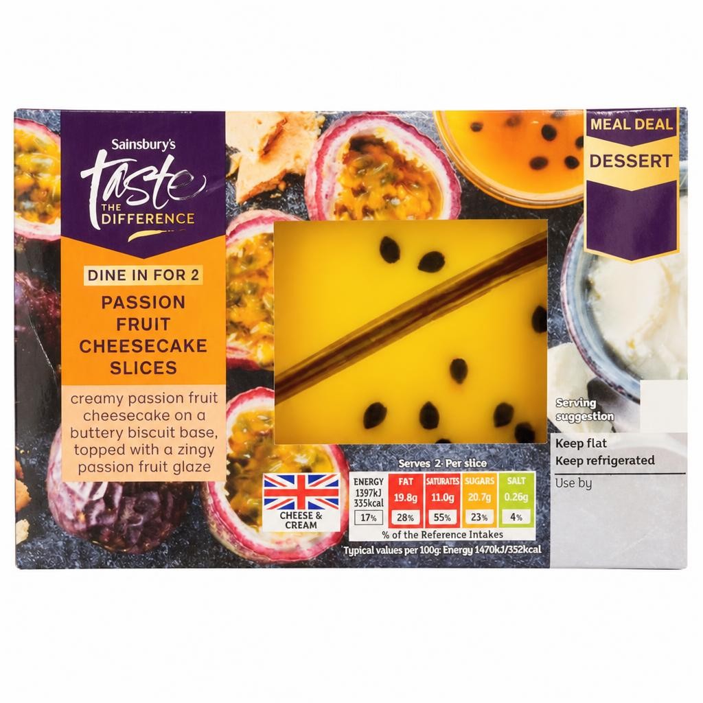 Sainsbury's 190g Passion Fruit Cheesecake Slices,Taste The Difference