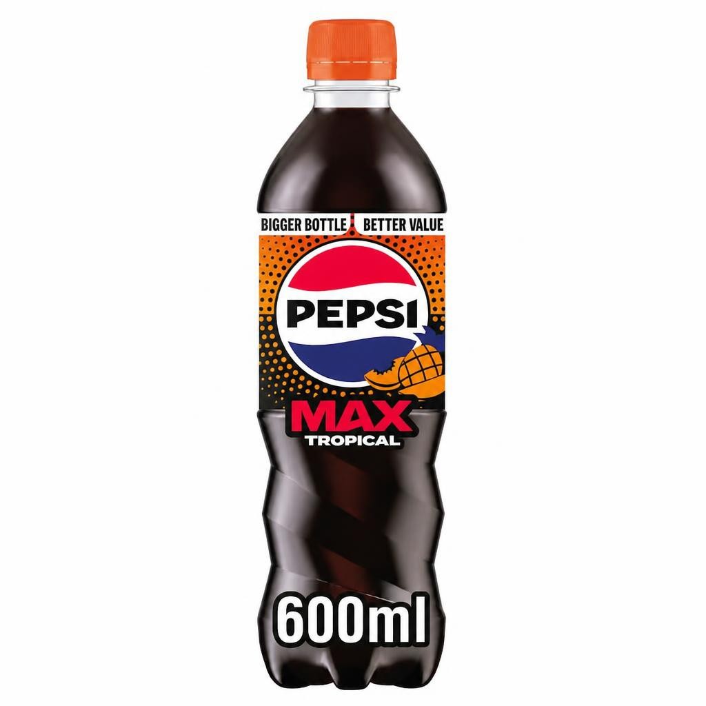 PEPSI MAX TROPICAL NO SUGAR COLA 600ML