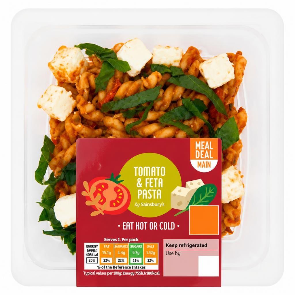 Sainsbury's 225g Feta, Tomato & Basil Pasta