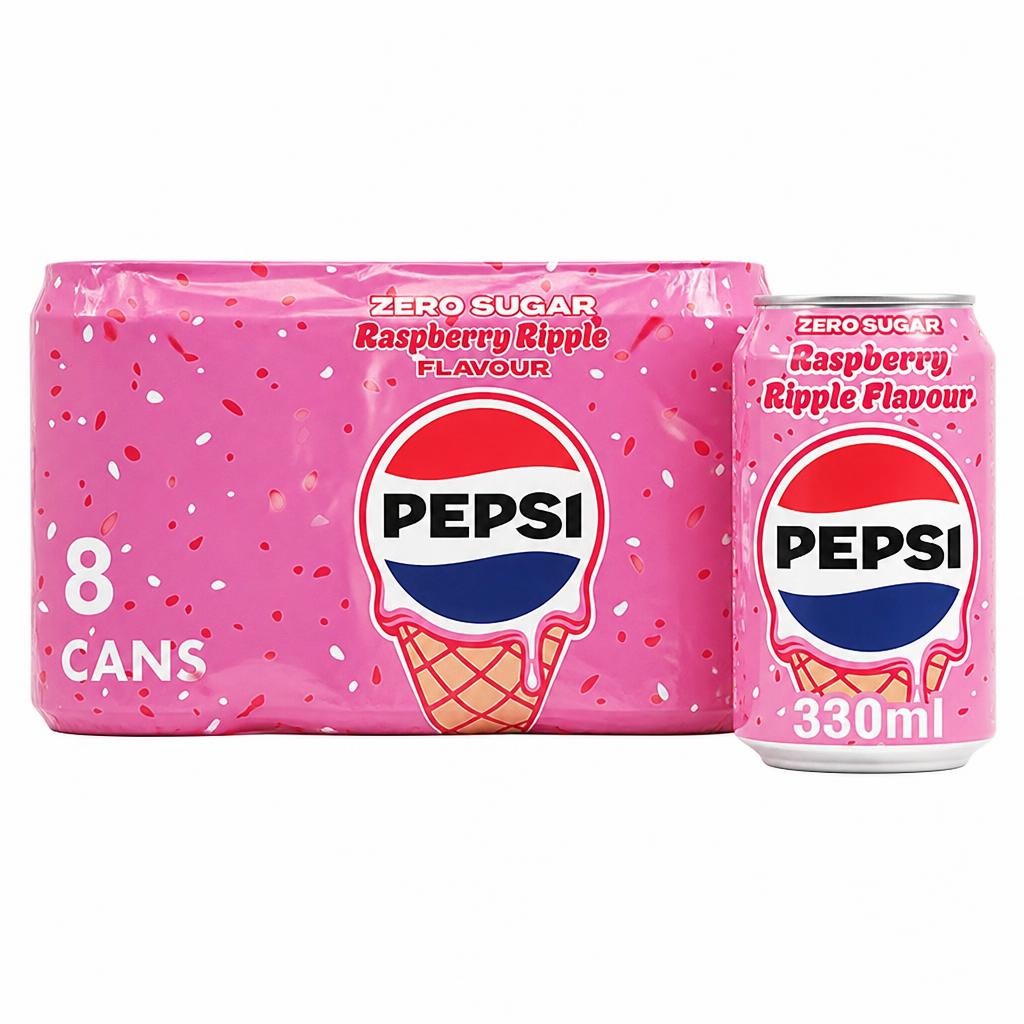 Pepsi Raspberry Ripple Flavour 8 x 330ml