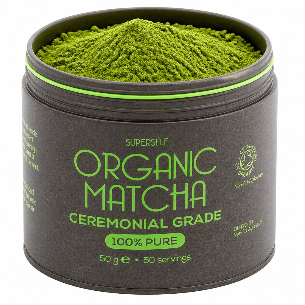 SuperSelf Organic Matcha Green Tea Powder Ceremonial Grade 50g
