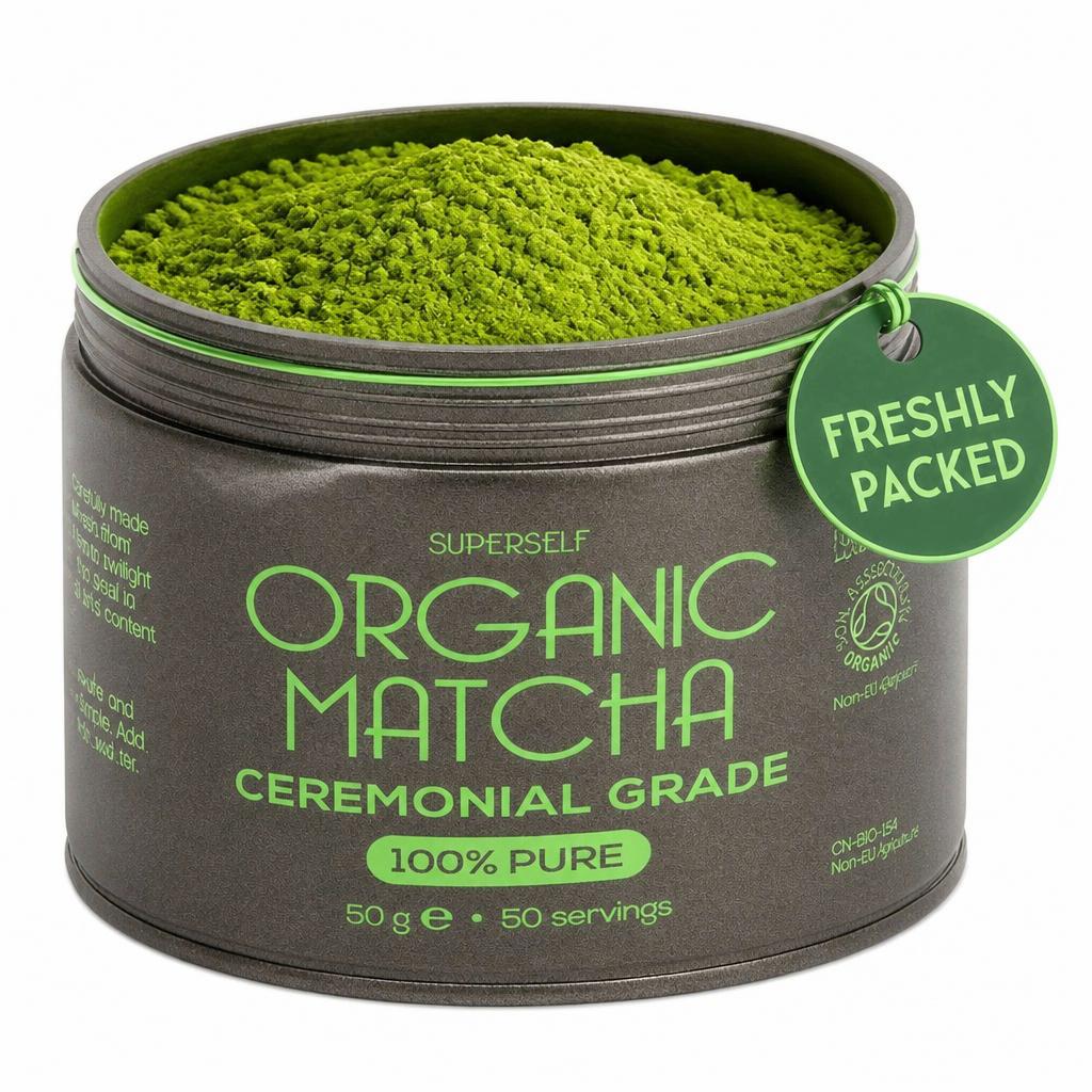 SuperSelf Organic Matcha Green Tea Powder Ceremonial Grade 50g