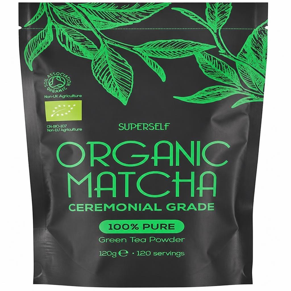 SuperSelf Organic Matcha Green Tea Powder Ceremonial Grade 120g