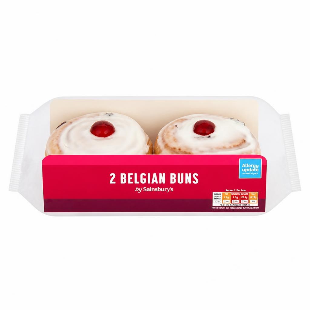 Sainsbury's 2 x Belgian Buns