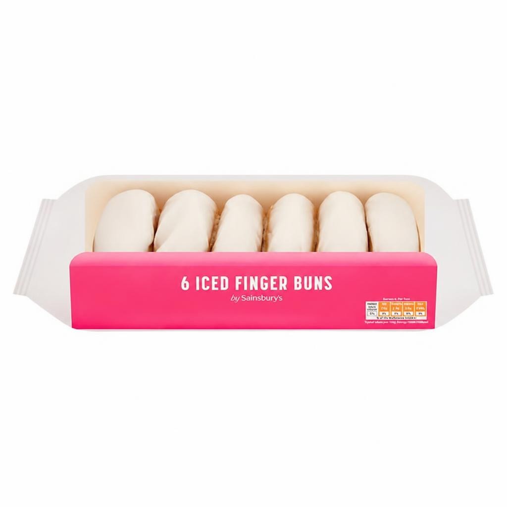 Sainsbury's 6 x Iced Finger Buns