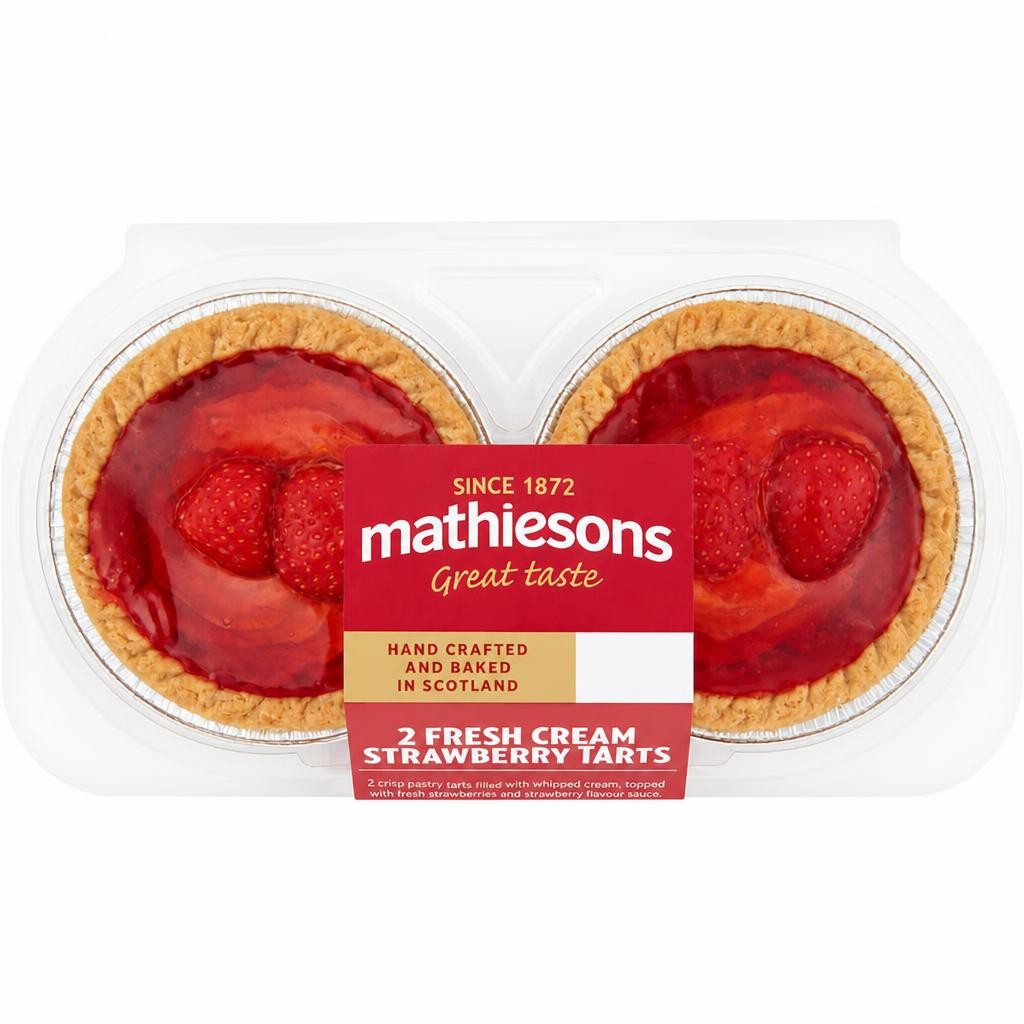 Mathiesons Strawberry Cream Tarts 2 Pack (L)