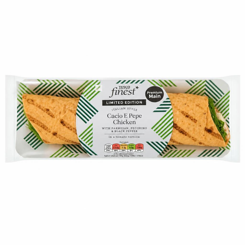 Tesco Finest Italian Style Cacio e Pepe Chicken Wrap