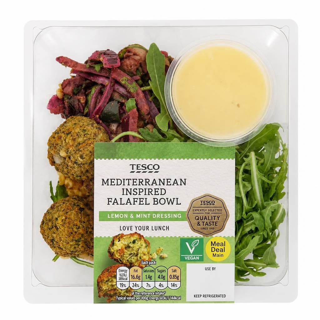 Tesco Mediterranean Inspired Falafel Bowl 270g