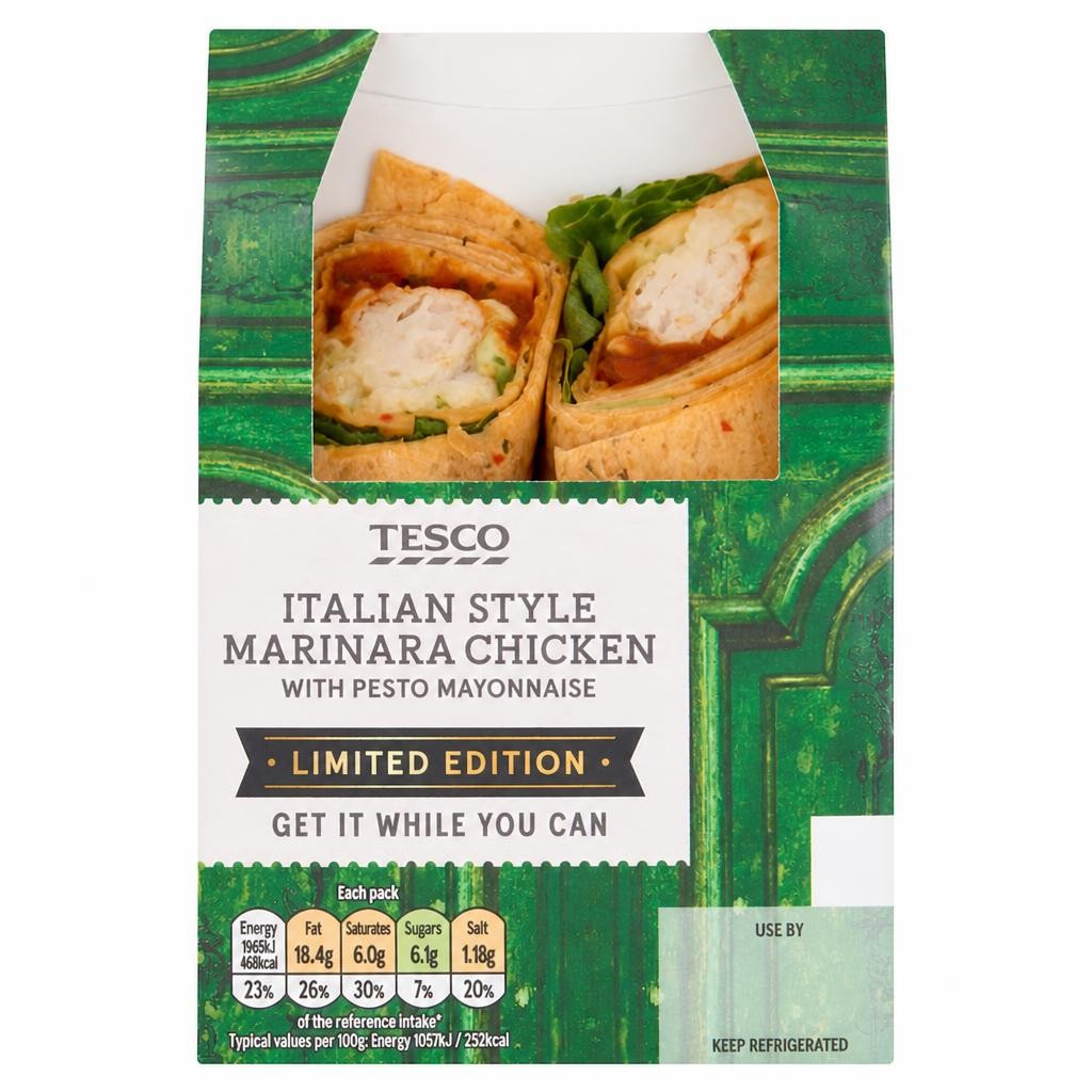 Tesco Italian Marinara Chicken Wrap Limited Edition