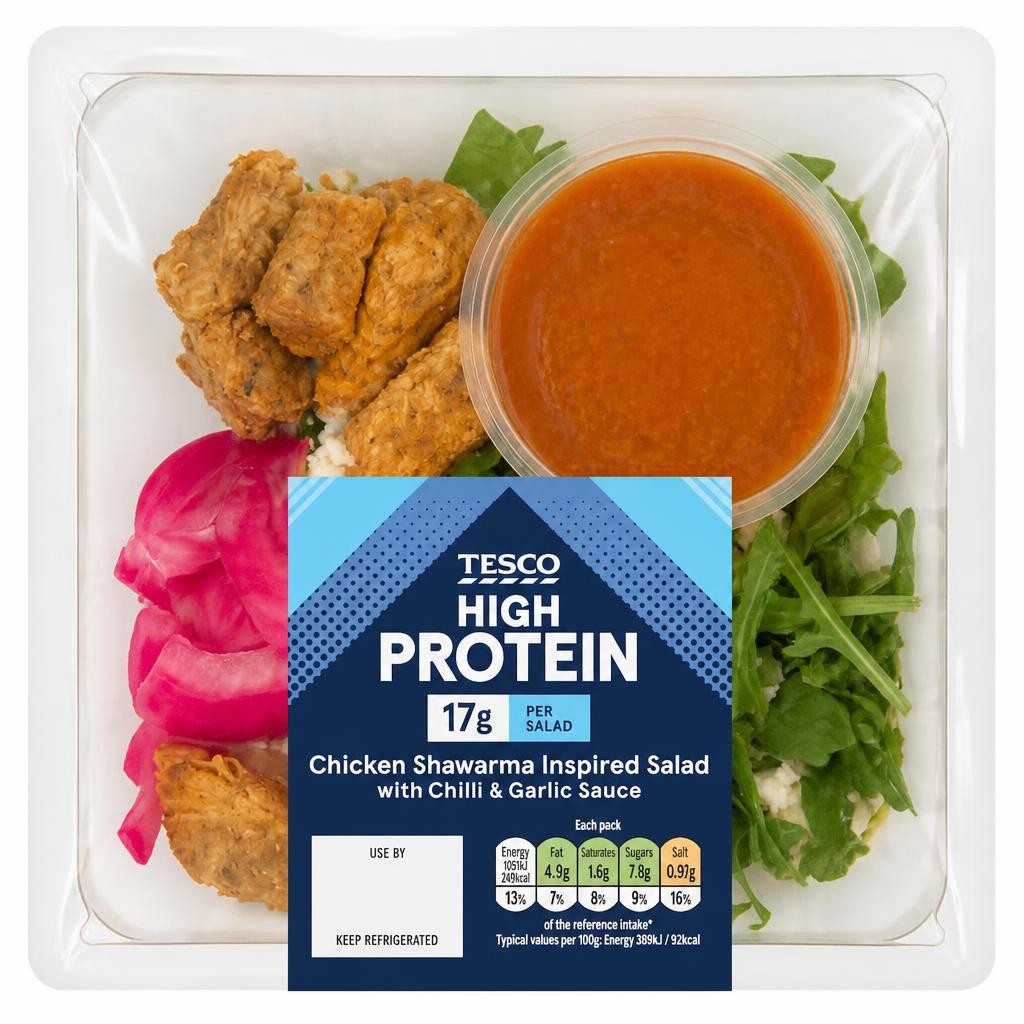 Tesco High Protein Chicken Shawarma Inspired with Chilli & Garlic Sauce 270g