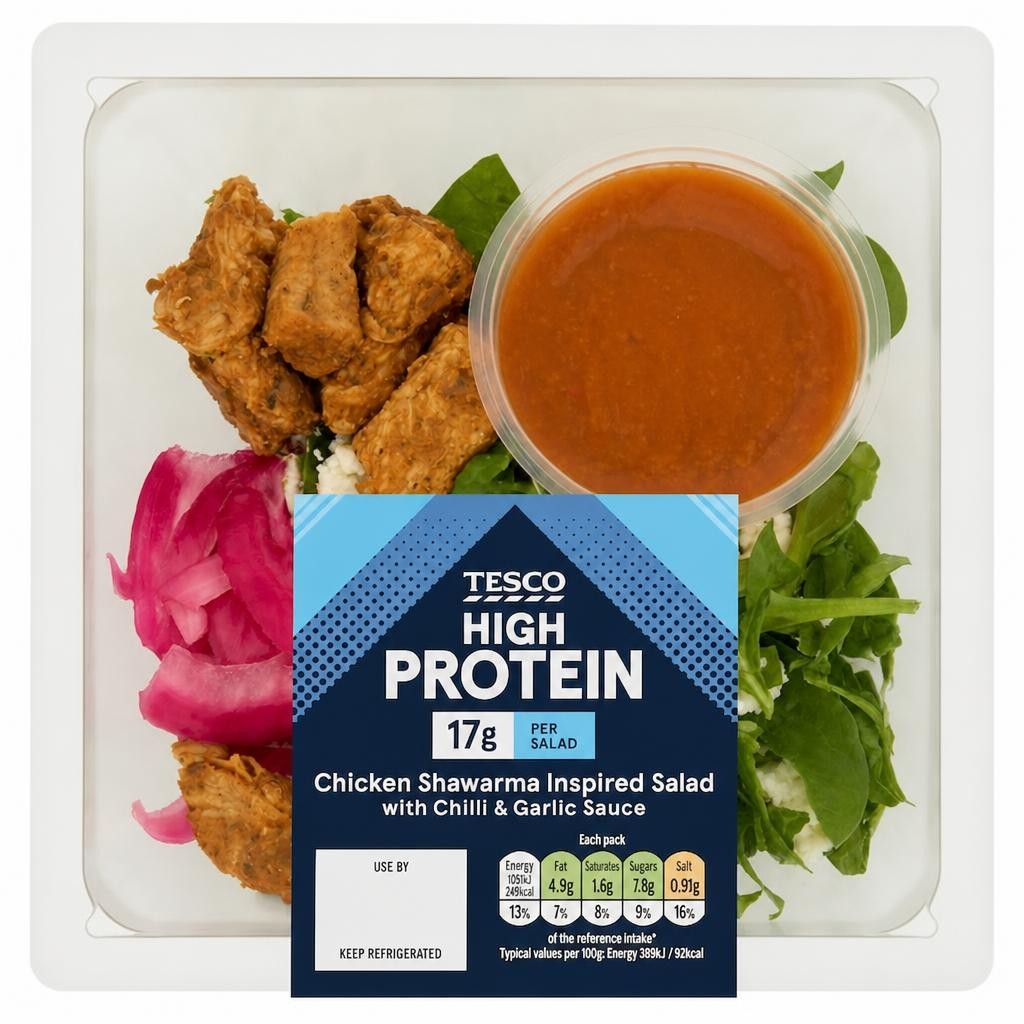 Tesco High Protein Chicken Shawarma Inspired with Chilli & Garlic Sauce 270g