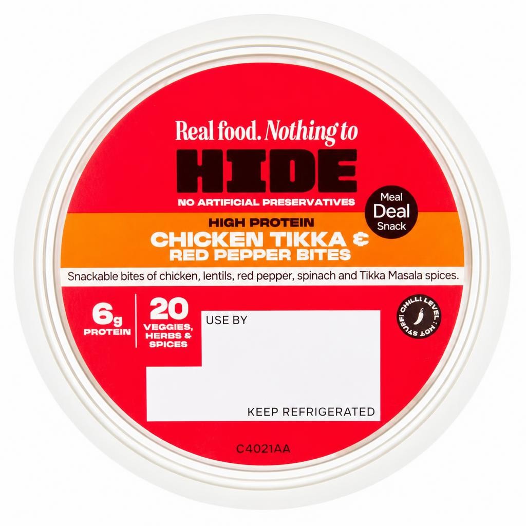 HIDE Chicken Tikka & Lentil Bites 45g