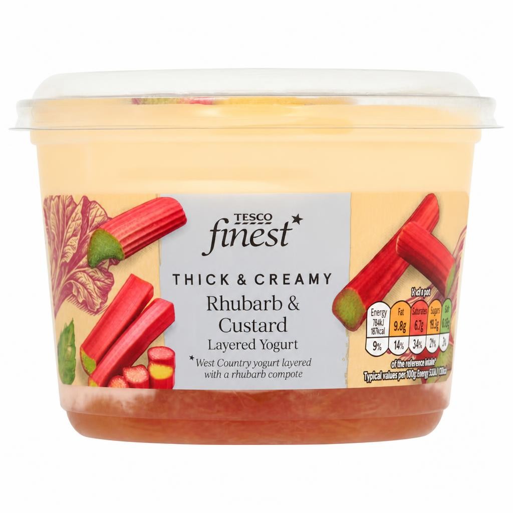 Tesco Finest Yogurt Rhubarb & Custard 425g