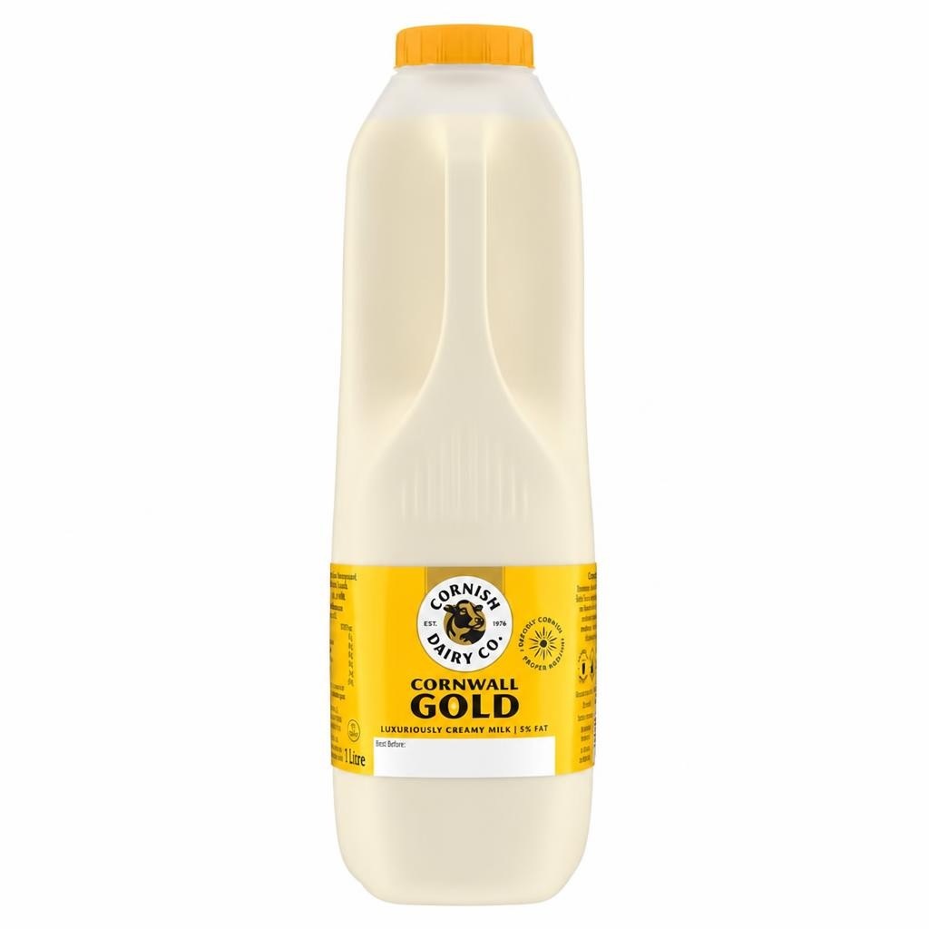 Cornish Dairy Co Cornwall Gold Luxuriously creamy milk 5% Fat 1 Litre