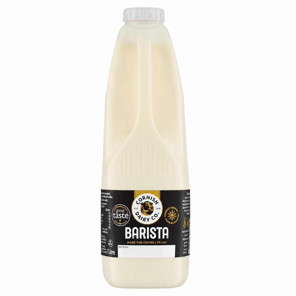 Cornish Dairy Co Barista Milk 4% Fat Made for Coffee 1 Litre
