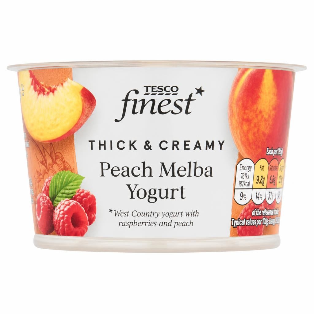 Tesco Finest Yogurt Peach Melba 150g