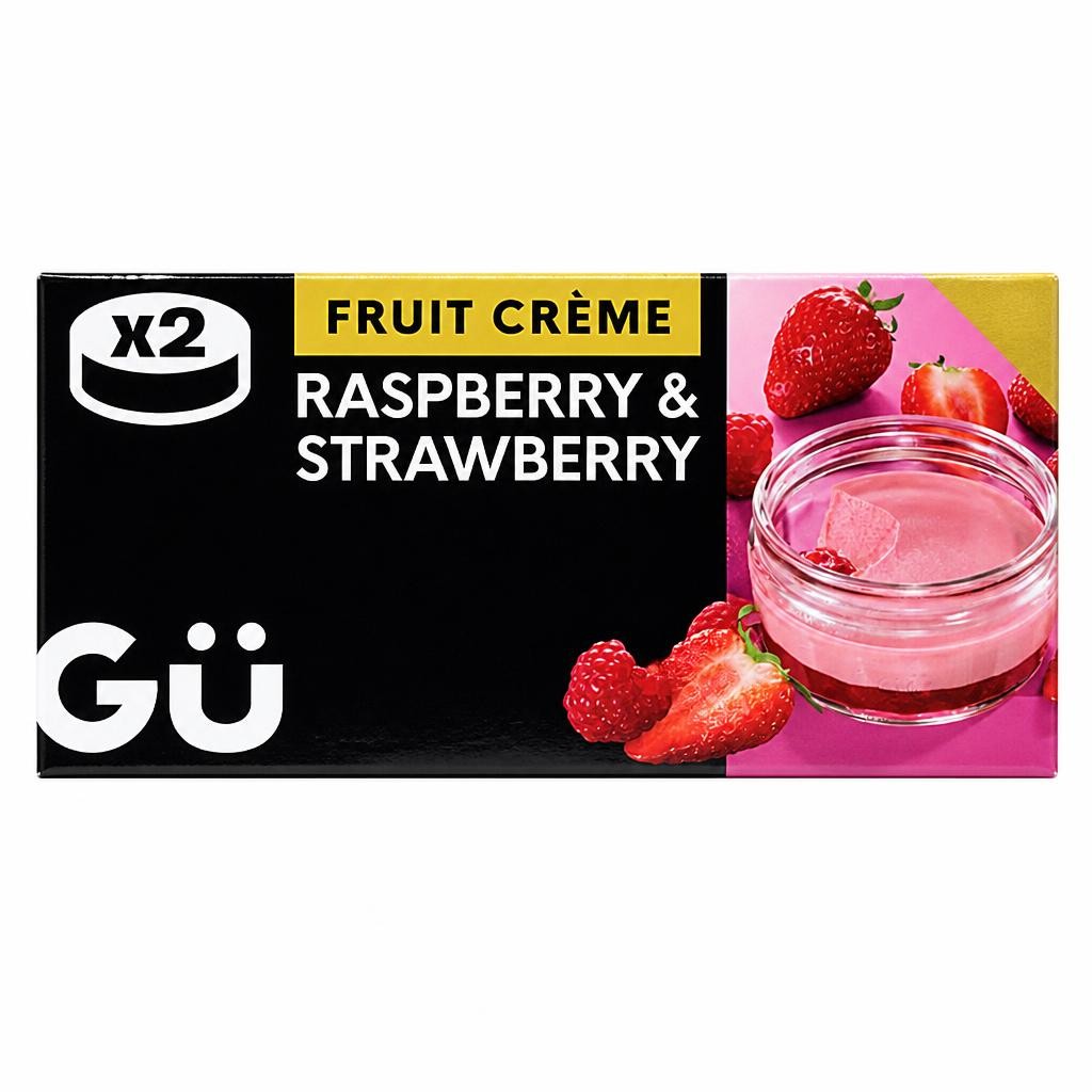 Gu Raspberry & Strawberry Fruit Crème Dessert 2x85g