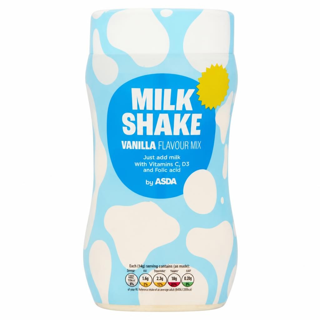 ASDA Milk Shake Vanilla Flavour Mix 300g