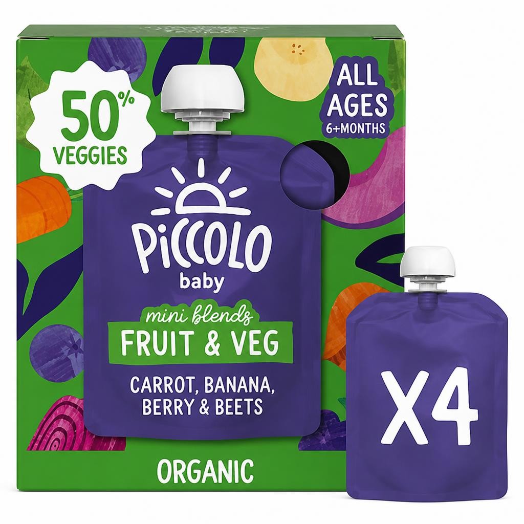 Piccolo Organic Mini Blends Carrot, Banana, Berry & Beets