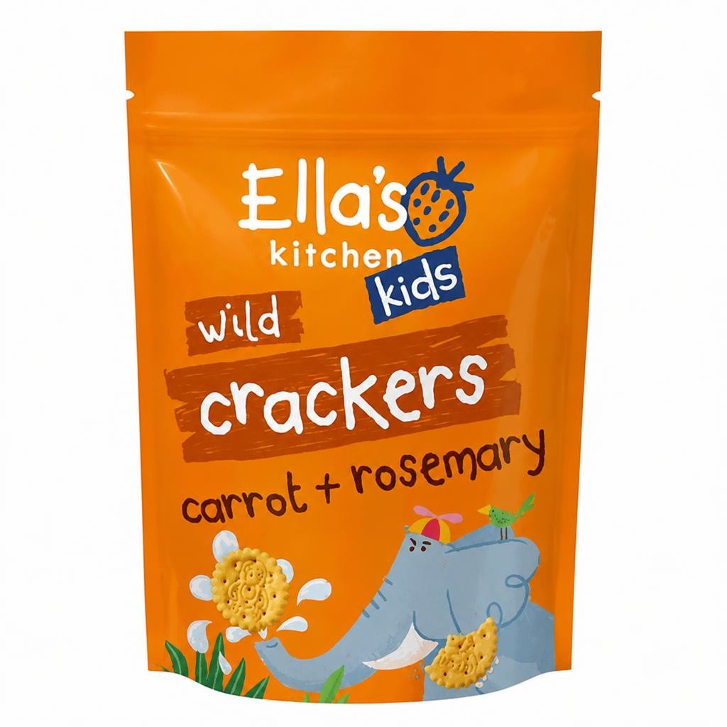 Ella's Organic Safari Crackers Carrot & Rosemary 12m+